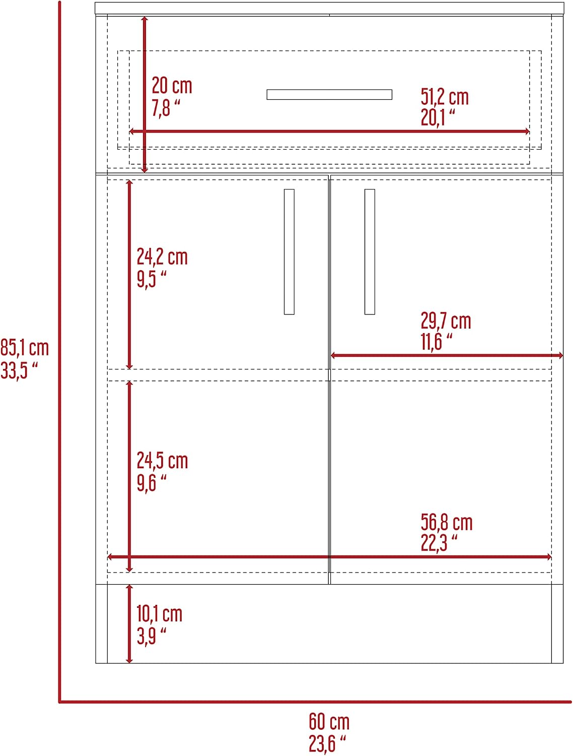 Oxford Pantry Cabinet, Kitchen Storage Solution for Utensils, Food & Dishes - Wall Storage, Adjustable Shelves, Compact Design