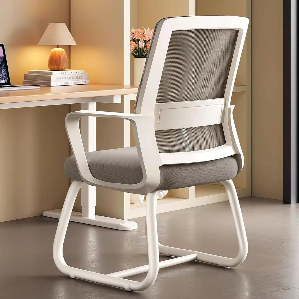 Ergonomic Office Chair with Mesh Back, Office Chairs with Lumbar Support, Computer Desk Chair for Home, Study or Work (White, 1PK)