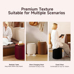 NOONTIDE Folding Stool - 17Inch Home Furniture 660lb Load Capacity Foldable Paper Stool Eco-Friendly Kraft Paper Honeycomb Design,Foldable to 1.2",Brown Modern Minimalist Stool for Living Room(White)