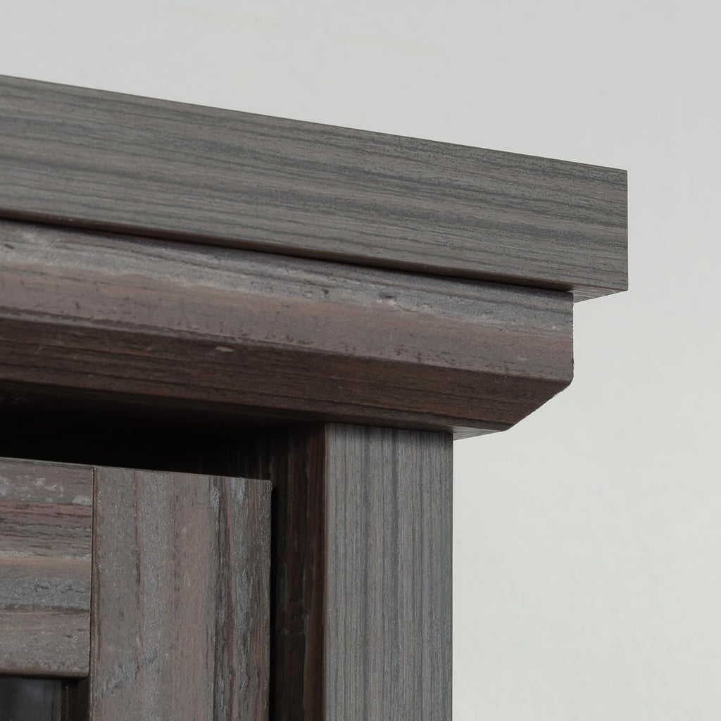 Sauder Aspen Post Hutch in, Pebble Pine Finish
