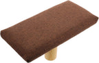 BESPORTBLE Wooden Stool with Ergonomic Design and Cotton Cloth Cushion, Improves Body Alignment, and Office Use, Stylish Coffee Color Bench