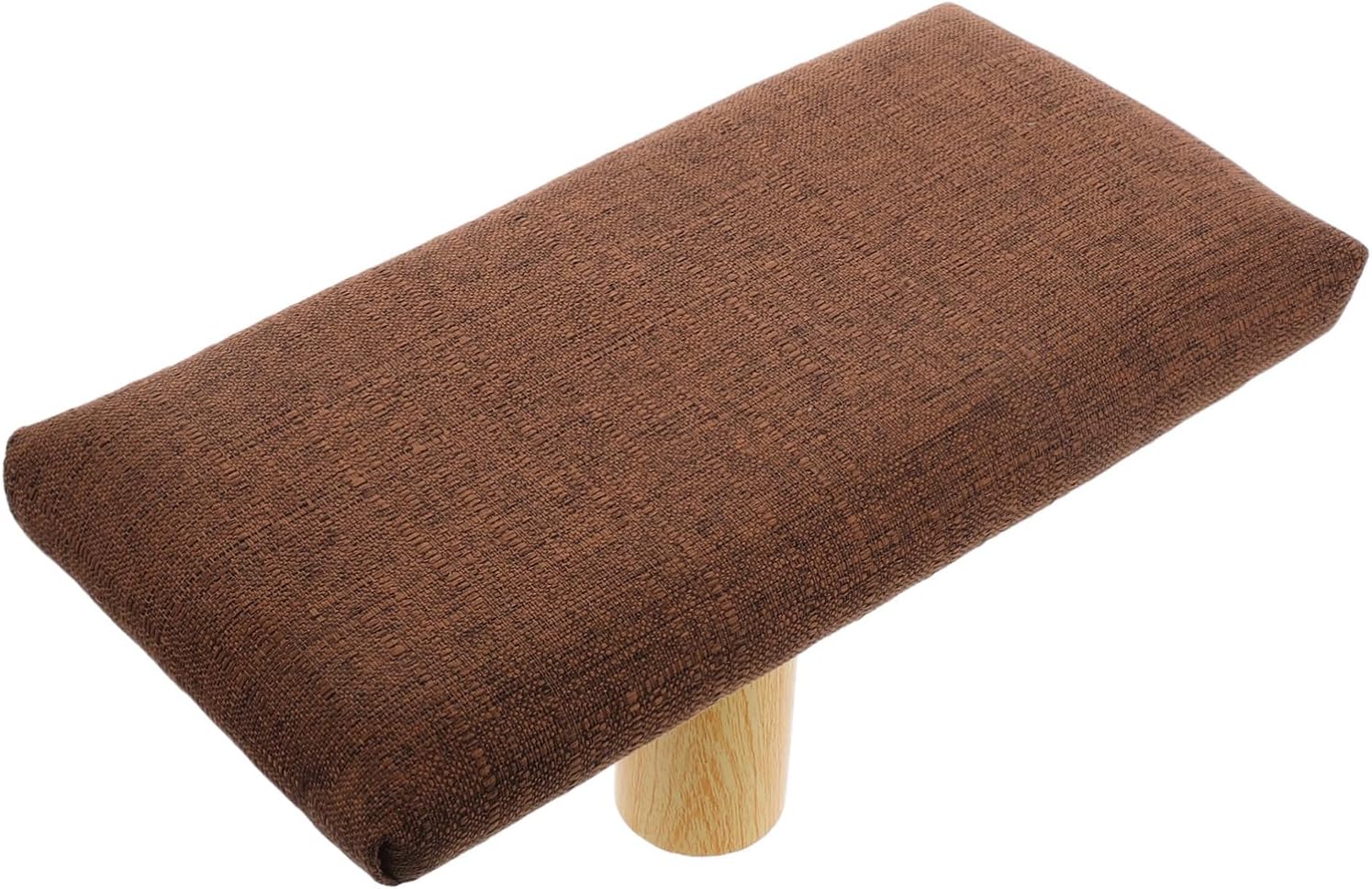 BESPORTBLE Wooden Stool with Ergonomic Design and Cotton Cloth Cushion, Improves Body Alignment, and Office Use, Stylish Coffee Color Bench