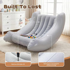 Autism Sensory Inflatable Rocking Chair for Kids, Sensory Room Must Haves Crash Pads Bubble Bouncer Sensory Play Equipment (Gray, 46.5-42.5-32.7inches)