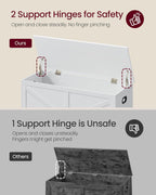 VASAGLE Storage Chest, Storage Bench with 2 Fabric Drawers, Farmhouse Style, for Entryway, Bedroom, Living Room, 15.7 x 39.4 x 19.9 Inches, Cloud White ULSB043W01