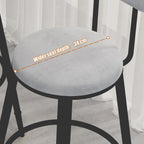 Tall Executive Office Chair, Metal Frame Side Chair, Commercial Stainless Steel Stool, Bar Stools, for Small Spaces Home Bedroom Study(Orange,75cm)