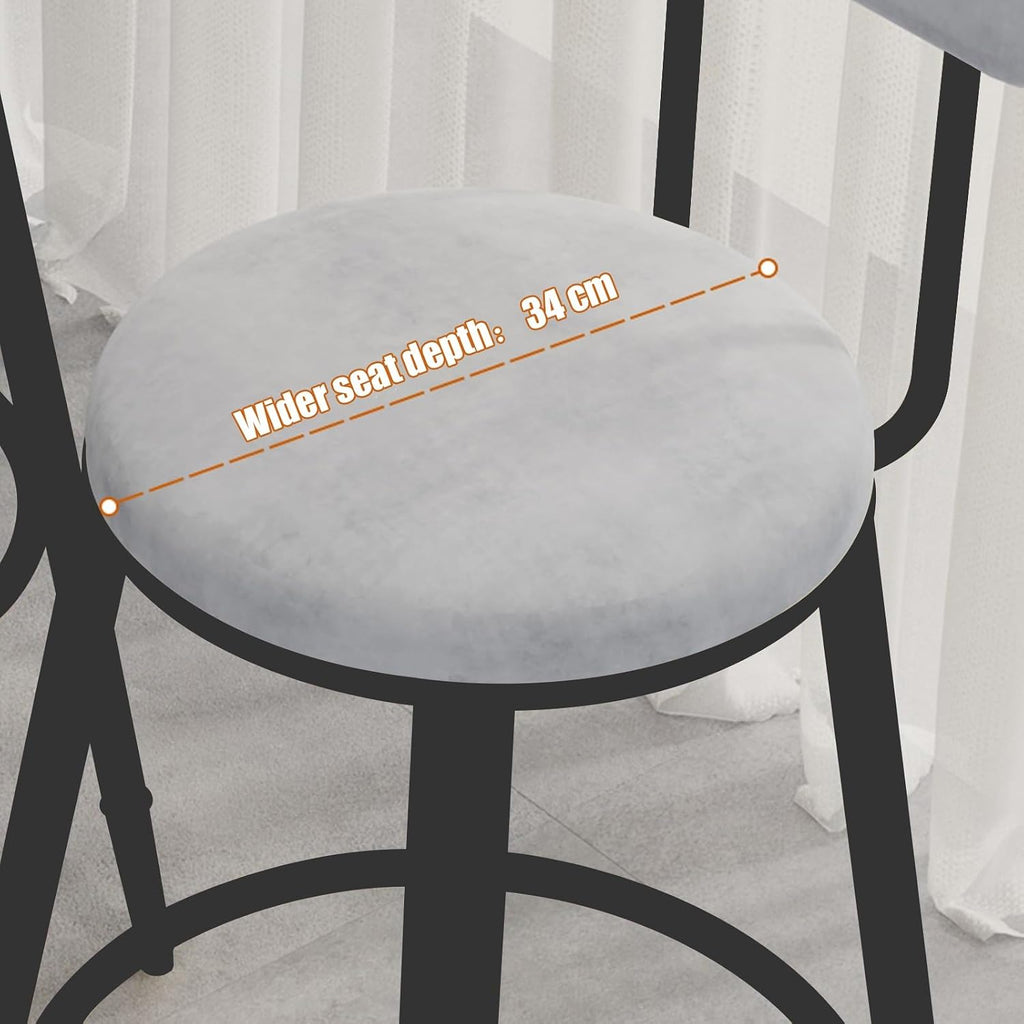 Commercial Stainless Steel Stool, Metal Bar Stools, Reception Chair, Tall Executive Office Chair, with Back and Footrest, for Small Spaces Home Bedroom Study(Pink,85cm)