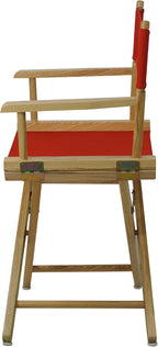American Trails Extra-Wide Premium 18" Director's Chair Natural Frame with Red Canvas