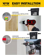 LUMENIX Heavy Duty Door Storage Hangers Bracket, Wall-Mounted Systems Kits Doors Holder Racks Compatible with 1956-2025 Jeep Wrangler CJ YJ TJ JK JKU JL JLU LJ JT (4 PCS, U.S. America Flag Pattern)