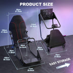 DIWANGUS Racing Simulator Cockpit - Multi Angle Adjustable Pedal & Wheel Panel Breathable Mesh Foam Seat for Sim Racing Cockpit Compatible with Logitech, Thrustmaster, Fanatec, Moza- Ergonomic GT