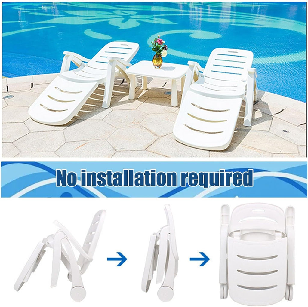 Kids Lounge Chair Outdoor, with High Backrest, Arm Rest, Adjustable Reclining Design, Durable Construction, Portable & Lightweight for Backyard, Poolside, or Beach