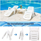Kids Lounge Chair Outdoor, with High Backrest, Arm Rest, Adjustable Reclining Design, Durable Construction, Portable & Lightweight for Backyard, Poolside, or Beach