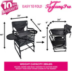 Adjustable Height Chair with Carry Bag - Portable Makeup Artist & Hairstylist Chair - Perfect for Makeup, Salons, Movie Sets - Italian Design
