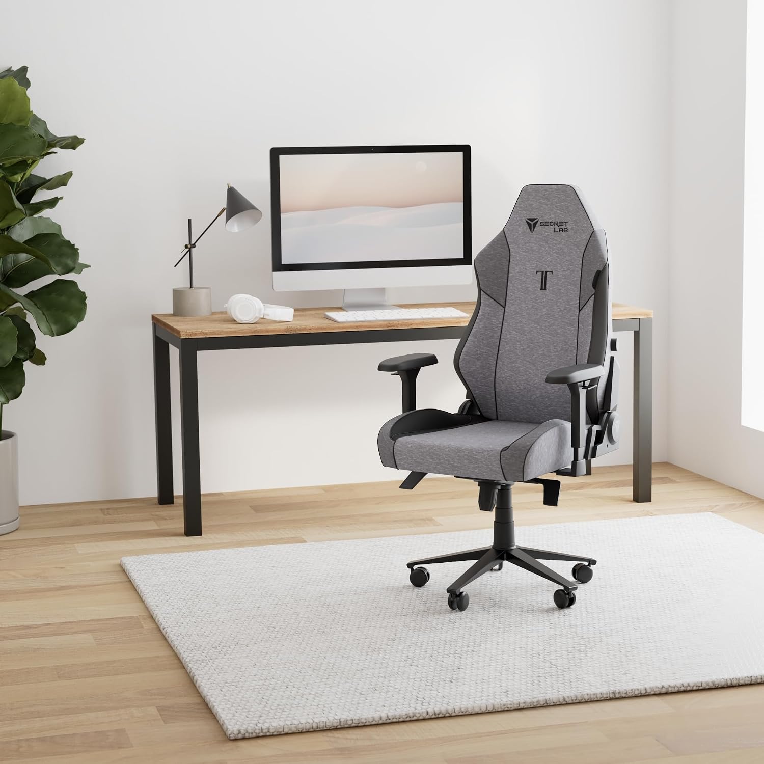 Secretlab Titan Evo Cookies & Cream Gaming Chair - Reclining - Ergonomic & Comfortable Computer Chair with 4D Armrests - Magnetic Head Pillow & 4-Way Lumbar Support - Small - Gray - Fabric