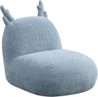 21.5" W Blue Chenille Deer Shaped Chair