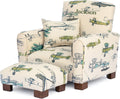 Toddler Personalized Armchair, Kids Upholstered Rocking Chair with Personalization, Toddler Chair with Personalized Name, Comfy Child Armchair, (Airplanes Print, Legs)