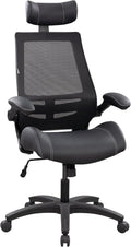 BOLISS Microleather 400lbs Office Chair High-Back Ergonomic Desk Chair with Extra-Thick High-Density Foam Seat, Adjustable Headrest, 90° Flip-Up Arms, and Rocking Tilt for Home & Office