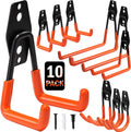 vivicreate 10 Pack Garage Hooks Heavy Duty Wall Mount Utility Storage Hooks with Anti-Slip PVC Coating for Garage Organizer Ladder Bike Hose Garden Tools and Cables