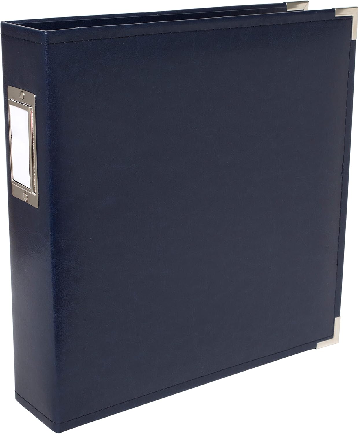 We R Memory Keepers 8.5x11 Navy Photo Album, Protect Memories and Photos, Soft, Acid-free Faux Leather, Classy Decorative Spine Label, Snag-free Rings, Includes 5 Page Protectors