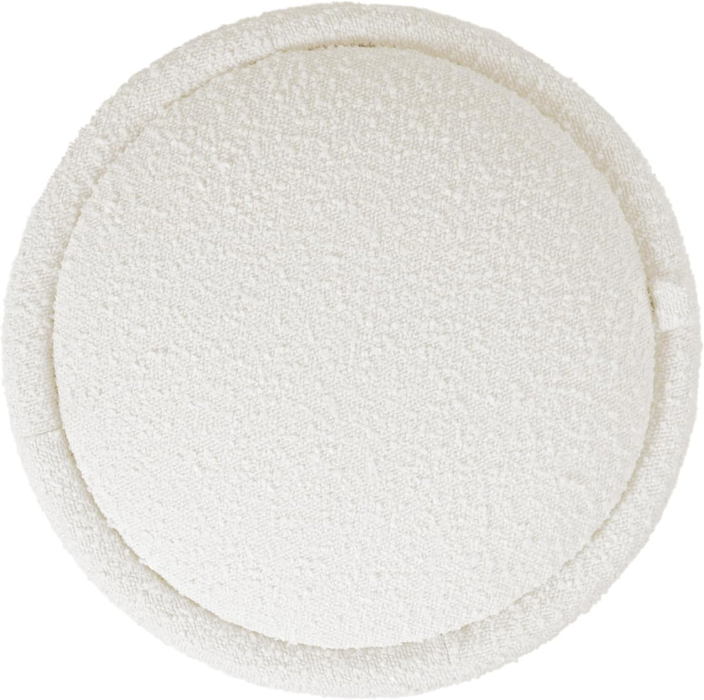 HomePop 18" Storage Round Ottoman - Cream Boucle
