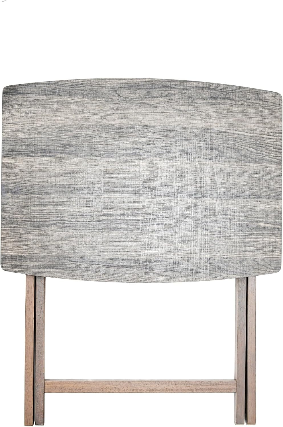 Folding Tray Table Rustic Gray Wooden Oversized TV Tray Table Portable Foldable Side Table Laptop Desk for Living Room Bedroom Small Spaces No Assembly Required