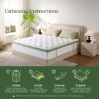 Full Size Mattress,12 Inch Hybrid Full Mattress in a Box with Memory Foam and Pocket Spring for Pressure Relief & Comfort Sleep & Zoned Support, Medium Firm,CertiPUR-US CertiPUR-US Certified