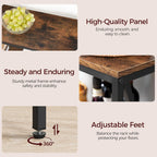 MAHANCRIS 47.2" Sofa Table, Industrial Console Table, 3-Tier Narrow Sofa Table with Storage Shelves, Foyer Table for Entryway, Hallway, Kitchen, Living Room and Bedroom, Rustic Brown CTHR800201