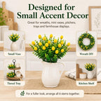 6 Pcs Artificial Lemon Branches Artificial Fruit Lemon Tree Greenery Decoration Faux Lemons Picks for Farmhouse Kitchen Home Table Decor Stem Fruits for Home Spring Summer Decor