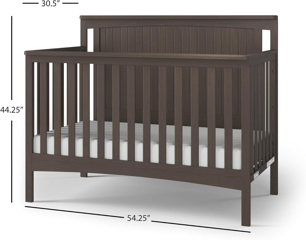 Child Craft Scout 3-Piece Nursery Set, Includes 4-in-1 Convertible Crib, Dresser with Changing Table Topper, and Cozy Glider (Dapper Gray)
