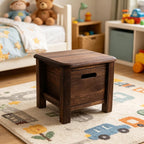COLLBATH Wooden Storage Bench - Multipurpose Shoe Bench with Basket - Drawer Storage Ottoman Small Foot Stool for Entryway, Playroom, Living Room