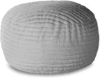 Jaxx 5 Foot Saxx Bean Bag Chair for Adults - Luxe Faux Fur, Mondo Ivory