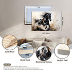 Azatyam Running Horse Wall Art Animal Picture Vintage Western Equestrian Canvas Prints Watercolor Wild Horses Paintings Modern Rustic Room Decor for Living Room Bedroom Bathroom Office 24" x 36"