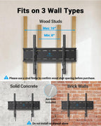 PERLESMITH Tilt TV Wall Mount with LED Light, TV Mount for 26–60 Inch TVs up to 115 lbs, Low Profile Backlit TV Bracket with Music Sync, Fits 8″/16″ Wood Studs, Max VESA 400x400mm, PSTVM74B