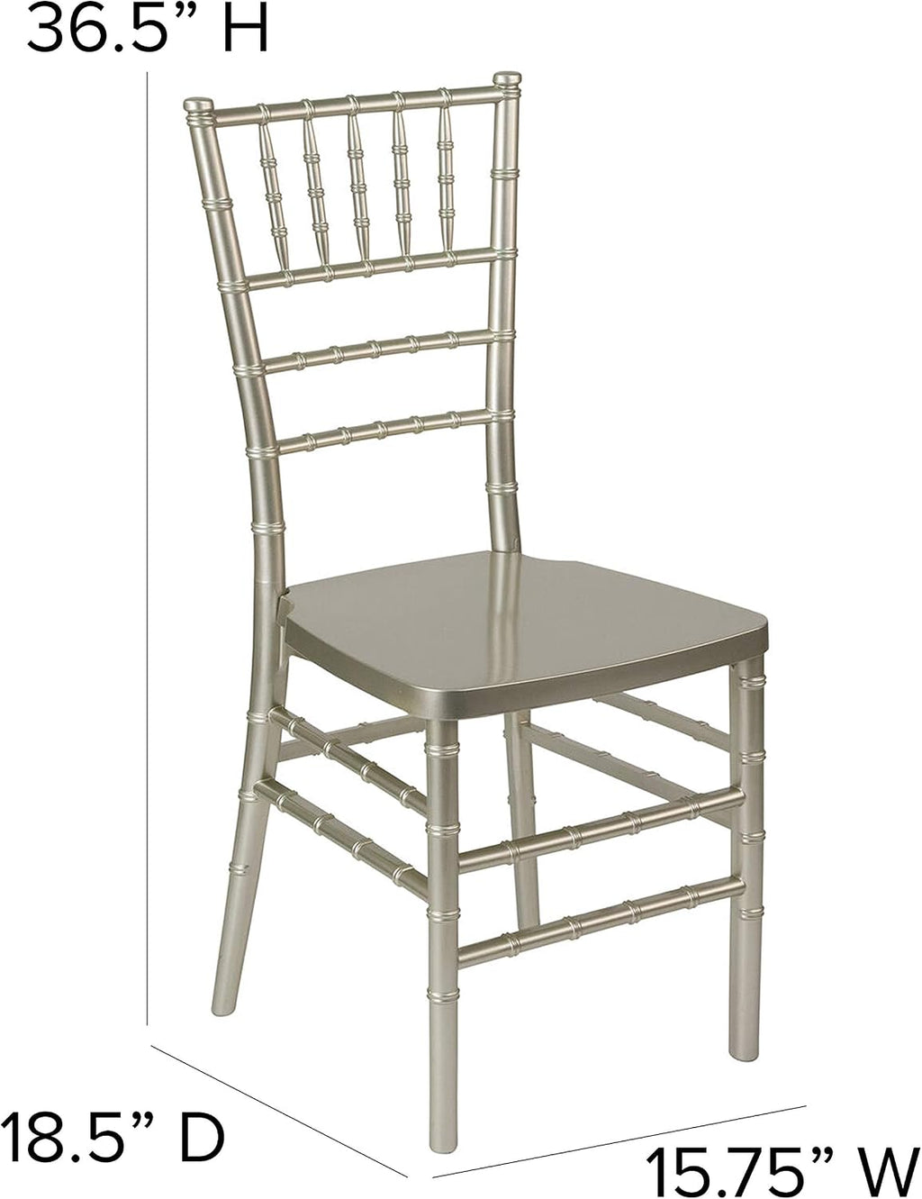 Flash Furniture HERCULES PREMIUM Series Champagne Resin Stacking Chiavari Chair
