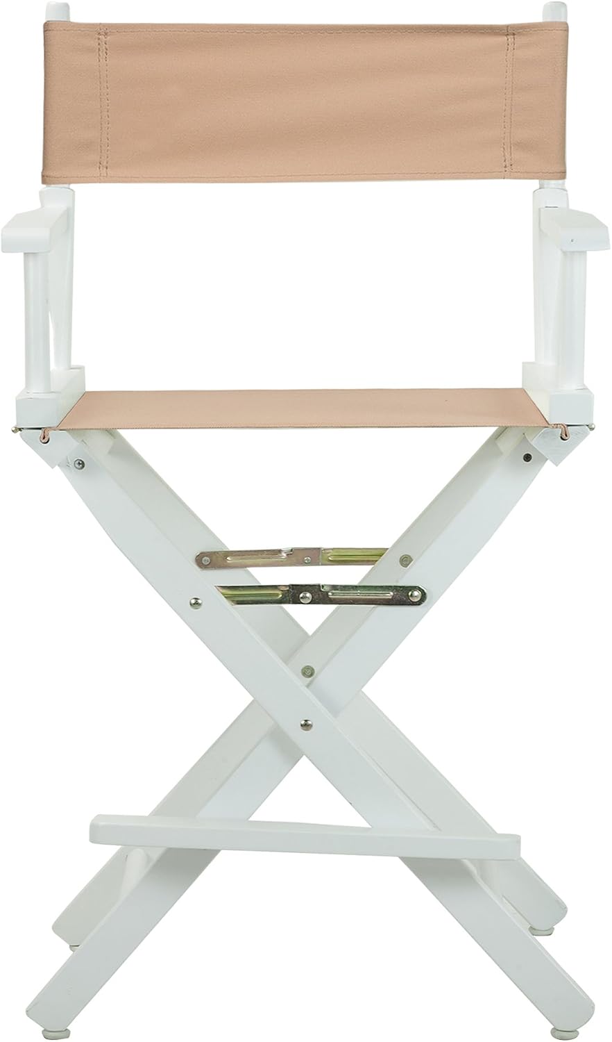 Casual Home 24" Director's Chair White Frame with Tan Canvas, Counter Height