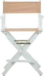 Casual Home 24" Director's Chair White Frame with Tan Canvas, Counter Height
