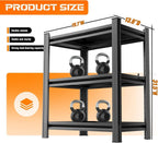 3-Tier Small Bookcase & Office Side Table, Black Industrial Bookshelf, Adjustable Metal Stand, Versatile Side Shelf for Movies, CDs & Books, Storage Rack for Small Spaces