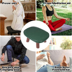 Prayer Kneeler with PU Leather Cushion, Wooden Prayer Bench with Solid Wood Legs, Thick Padded Kneeling Stool for Home Prayer & Meditation