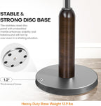 Coat Rack Freestanding with Stainless Steel Marble Base, 8 Wood Ball-shaped Hooks, Heavy-Duty Standing Rack Clother Hanger Rack Metal Coat Tree for Bedroom Entryway, Hat, Bags, Long Dresses