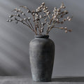 Vaseking Large Ceramic Rustic Vase, 11 inch Minimalist Decorative Farmhouse Tall Vase for Home Decor, Living Room, Shelf Decor, Enterway, Wedding, Table Decoration, Bronze
