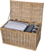 Kouboo Rattan Kobo Decorative Storage Trunk with Lid, Large