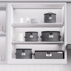 China Storage Containers Hard Shell Box for Moving Dishes, Plate, Wine and Glasses, Dinnerware, Mugs, Saucers Quilted Organizer Dividers for Packing Fine China Storage Containers 5Piece Grey