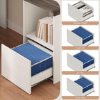 L Shaped Desk with Power Outlets & USB C Port, 59'' Reversible L-Shaped Computer Desk with File Drawer for Letter Legal Size, Corner Office Desk with Storage Shelves, Rounded Corners, White