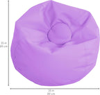 FDP SoftScape Classic 35" Standard Bean Bag Chair, Furniture for Kids, Teens, Perfect for Reading, Playing Video Games, Relaxing Alternative Seating for Classroom, Library, Home - Lavender, 10478-LV