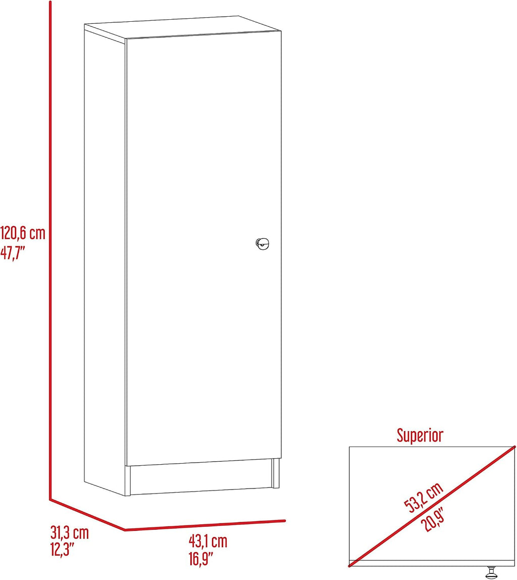 Richmond Rectangle Pantry Cabinet Black Wengue