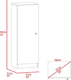 Richmond Rectangle Pantry Cabinet Black Wengue