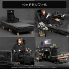 Bauhutte BHB-650-BK Gaming Bed Sofa Gaming Chair Polyurethane Back