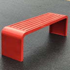 Outdoor Metal Bench, Made of Stainless Steel, with a Thickened and Widened seat, Suitable for Parks, playgrounds, Shopping malls, and bookstores Pink 180cm