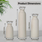 CEMABT Beige Ceramic vase Set-3 Flower vases for Decor,Modern Boho Farmhouse Home Decor,Decorative vase for Pampas Grass&Dried Flowers,idea Shelf,Table,Bookshelf