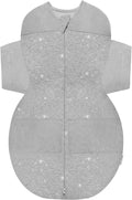 Happiest Baby SNOO Sleep Sack - 100% Organic Cotton Baby Swaddle Blanket - Doctor Designed Promotes Healthy Hip Development (Graphite Stars, Small)