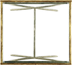 Furniture of America Zayen Glam 22-inch Metal Side Table with Tempered Glass Tabletop and Curved Base, Hammered Stainless Steel Frame for Bedroom, Living Room, Home Office, Gold